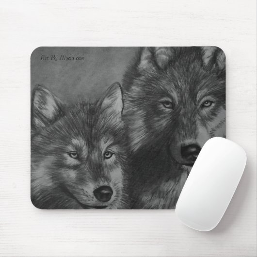 オオカミのmousepad マウスパッド (マウス)