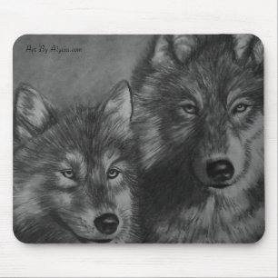 オオカミのmousepad マウスパッド