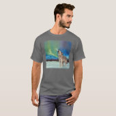 オオカミのTシャツを遠ぼえする踊りライト Tシャツ (正面フル)