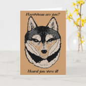 オオカミは健康なカードを得ます カード (黄色い花)