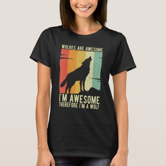 オオカミは最高だ僕も最高だ僕はオオカミ Tシャツ (正面)