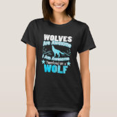 オオカミは最高 私も最高 笑オオカミ Tシャツ (正面)
