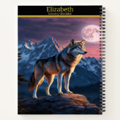 オオカミは月に照らされた空の下で吠える ノートブック (裏面)