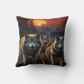 オオカミは月光の下を散歩していた。 クッション (裏面)