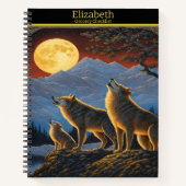 オオカミは月明かりの夜をセレナーデした ノートブック (正面)