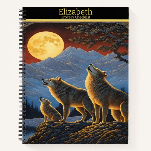 オオカミは月明かりの夜をセレナーデした ノートブック (正面)