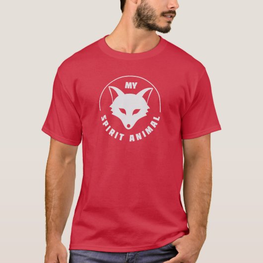 オオカミは私の精神動物です Tシャツ (正面)
