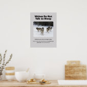 オオカミは羊のポスターと話しやる気を起こさせるない ポスター (キッチン)