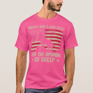 オオカミは羊の意見を無視して眠れない Tシャツ