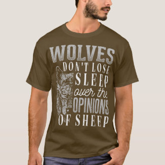 オオカミは羊の意見を無視して眠れない Tシャツ