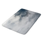 オオカミは黒、グレーと白の霧の山々。 バスマット (アングル)