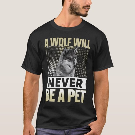 オオカミやる気を起こさせる引用文4 Tシャツ (正面)