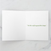 オオカミをシープを守るようにセットして、グリーティングカード カード (内部)