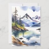 オオカミをテーマにした冒険がベビーシャワーを待っています 招待状 (裏面)