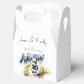 オオカミをテーマにした冒険が赤ちゃんのシャワーを待つ フェイバーボックス (オープン)