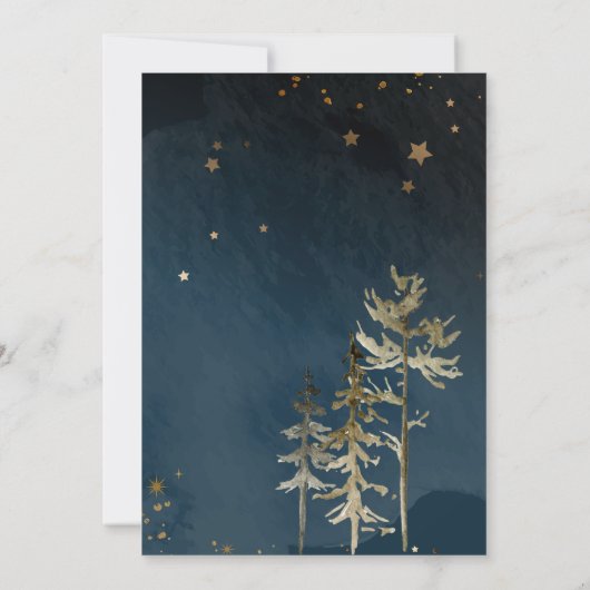 オオカミをテーマにした赤ちゃんシャワー 招待状 (裏面)