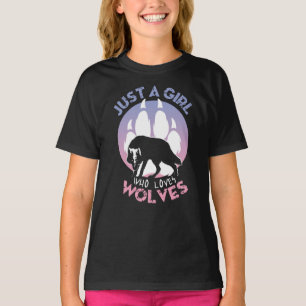 オオカミを愛する女の子 Tシャツ