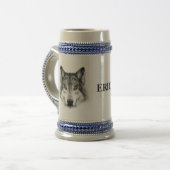 オオカミステイン ビールジョッキ (正面左)