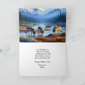 オオカミパックの父の日グリーティング カード (内部)