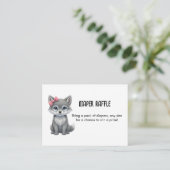 オオカミピンクおむつくじベビーシャワー エンクロージャーカード (スタンド正面)