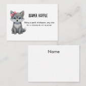 オオカミピンクおむつくじベビーシャワー エンクロージャーカード (正面/裏面)