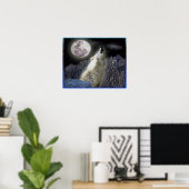 オオカミポスター ポスター (ホームオフィス)