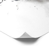 オオカミポートレート絵画動物の野生動物アウトドア ポスター (角)