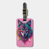 オオカミポートレート ラゲッジタグ (正面縦)
