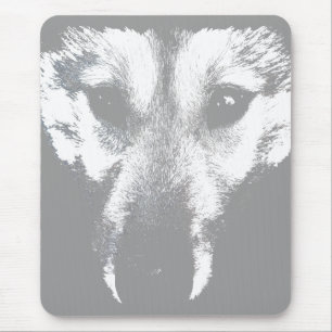 オオカミマウスパッドギフトそり犬のハスキー犬 マウスパッド