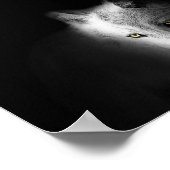 オオカミモダンの白黒写真 ポスター (角)