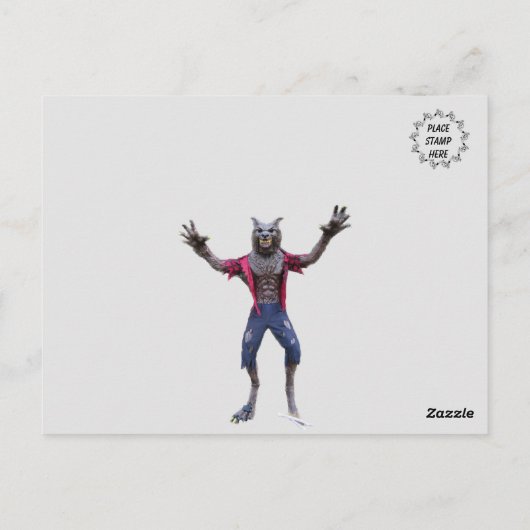 オオカミ人葉書 ポストカード (裏面)