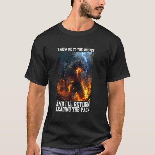 オオカミ人間がオオカミに私を投げ込む Tシャツ (正面)