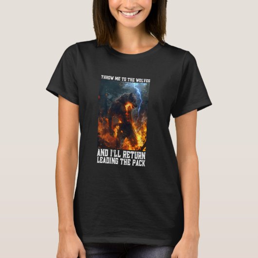 オオカミ人間がオオカミに私を投げ込む Tシャツ (正面)
