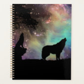 オオカミ付オーロラライト プランナー手帳 (正面)