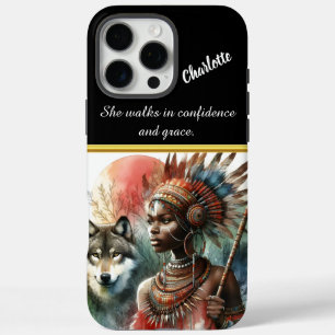 オオカミ仲間の戦士の女神 iPhone 16 PRO MAXケース