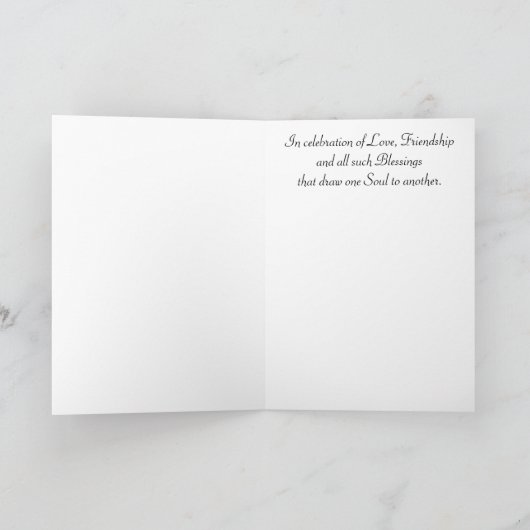 オオカミ及びワシの動物愛好家の平和挨拶カード カード (内部)