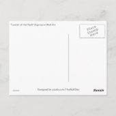 オオカミ及び冬の森林野性生物の芸術カード ポストカード (裏面)