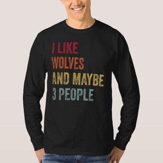 オオカミ好きな人のためのオオカミの顔 12 Tシャツ (正面)