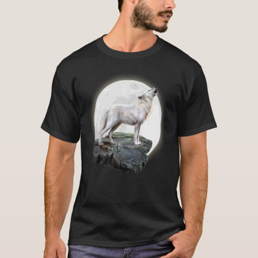オオカミ好きな人のための狼の顔1 Tシャツ (正面)