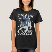 オオカミ好き女子 Tシャツ (正面)