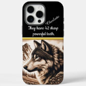 オオカミ威厳のあるが穏やかな山の風景を眺める Case-Mate iPhoneケース (裏面)