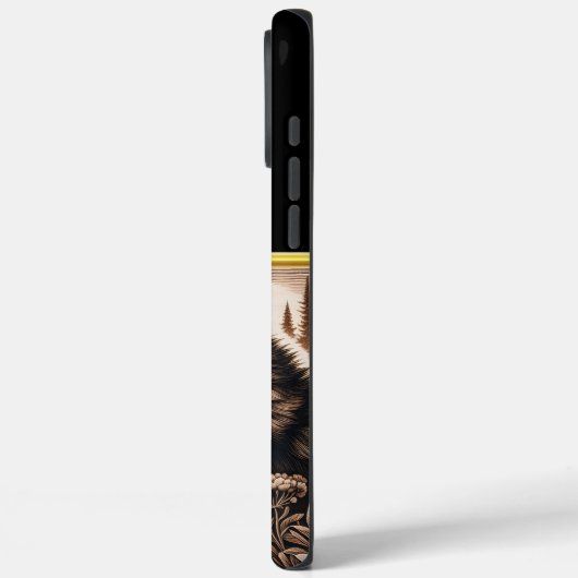 オオカミ威厳のあるが穏やかな山の風景を眺める Case-Mate iPhoneケース (裏面 / 左)