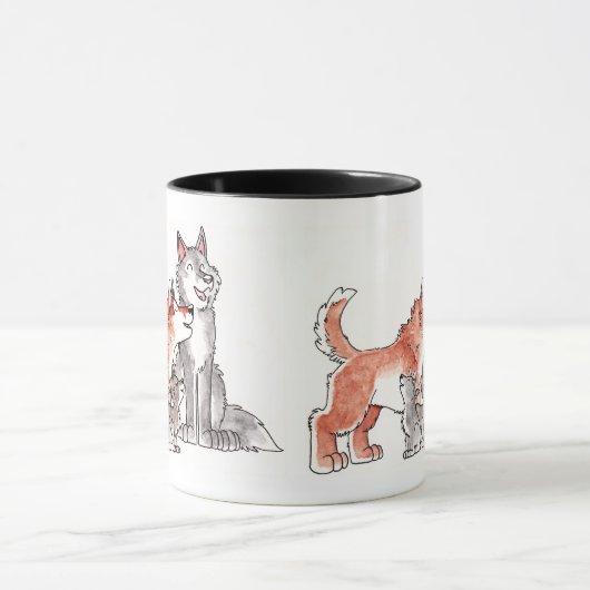 オオカミ家族のマグ マグカップ (中央)