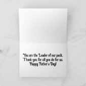 オオカミ家族の父の日のグリーティングカード カード (内部)