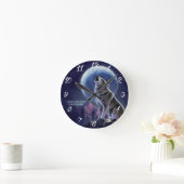 オオカミ引用文 ラウンド壁時計 (ホーム)