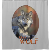 オオカミ愛好家 シャワーカーテン (正面)