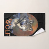 オオカミ愛好家 バスタオルセット (ハンドタオル)