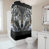 オオカミ感動的ポートレートイン・デコール シャワーカーテン (インサイチュ)