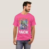 オオカミ族木材オオカミ青年狼パックメンバーGro Tシャツ (正面フル)