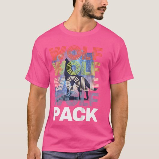 オオカミ族木材オオカミ青年狼パックメンバーGro Tシャツ (正面)
